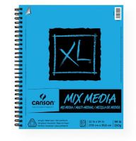 Canson 100510929 XL 11" x 14" Mix Media Pad (Side Wire); Heavyweight, fine texture paper with heavy sizing for wet and dry media; Erases well, blends easily; Side wire bound pads have micro-perforated true size sheets; Acid-free; 96 lb/160g; 11" x 14"; 60-sheet pad; Formerly item #C702-2421; Shipping Weight 3.00 lb; Shipping Dimensions 14.00 x 12.5 x 0.68 in; EAN 3148955725894 (CANSON100510929 CANSON-100510929 XL-100510929 PAINTING) 
