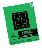 Canson 100510933 XL 11" x 14" Recycled Bristol Pad (Fold Over); Recycled two-sided bristol; vellum on the front, smooth on the back; Brighter white for better contrast; Contains 30% post-consumer materials; 96 lb/260g; 25-sheet pads; Acid-free; 11" x 14" fold over bound pad; Formerly item #C702-2426; Shipping Weight 2.00 lb; Shipping Dimensions 14.00 x 11.00 x 0.42 in; EAN 3148955726013 (CANSON100510933 CANSON-100510933 XL-100510933 100510933 ARTWORK) 