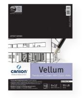 Canson 100510983 Artist Series 9" x 12" Vellum Sheet Pad; Exceptionally transparent and durable; Very smooth surface suitable for pencil, ink, markers; Resistant to scraping, not affected by repeated erasures; 55 lb/90g; Acid-free; 50-sheets; 9" x 12"; Formerly item #C702-442; Shipping Weight 1.00 lb; Shipping Dimensions 12.00 x 9.00 x 0.22 inches; EAN 3148955727300 (CANSON100510983 CANSON-100510983 ARTIST-SERIES-100510983 TRACING VELLUM) 