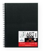 Canson 100516223 ArtBook-One 8.5" x 11" Wirebound Sketchbook; 67lb/100g smudge-resistant drawing paper with good erasability; Features a lightly textured canvas-finish black cover; 100-sheet; 8.5" x 11"; Shipping Weight 0.75 lb; Shipping Dimensions 11.00 x 8.5 x 0.75 in; EAN 3148955774564 (CANSON100516223 CANSON-100516223 ARTBOOK-ONE-100516223 ARTWORK) 