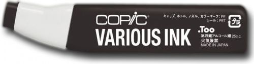 Copic 100-V Various, Black Ink; Copic markers are fast drying, double-ended markers; They are refillable, permanent, non-toxic, and the alcohol-based ink dries fast and acid-free; Their outstanding performance and versatility have made Copic markers the choice of professional designers and papercrafters worldwide; Dimensions 4.75