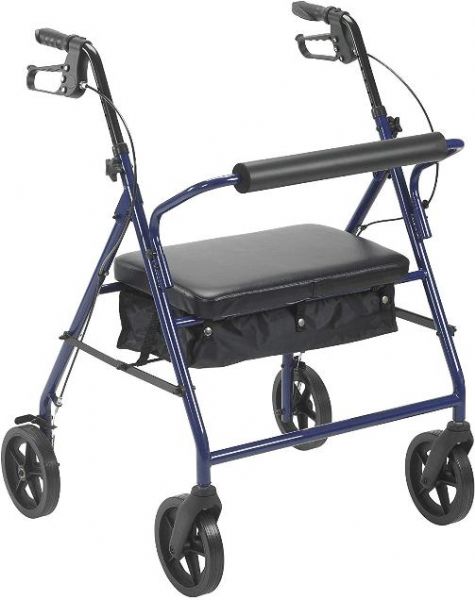 Drive Medical 10216BL-1 Bariatric Rollator With 8