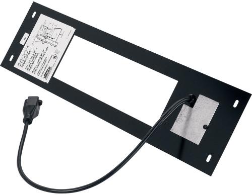 Broan 103123 Rough-In Kit for  10000 Series Custom Hood; Kit consists of the plate with electrical outlet box, power cord, and mounting hardware; Can be mounted either vertically or horizontally; Installation instructions are included; UPC 026715023356 (103123 103123 103123)