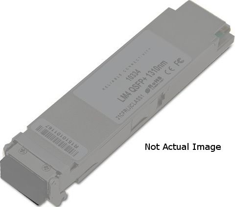 Extreme Networks 10334 Model QSFP+ transceiver module, 40 Gigabit Ethernet, 40GBase-LM4, LC Connector, Max distance up to 1 Km, UPC 644728103348, Dimensions 0.48