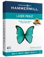 Hammermill 104604 Laser Print Paper, 8.50" x 11" Media Size Letter, 500 x Sheet Media Quantity, 24 lb Media Weight, Ultra Smooth Finishing, 98% Brightness Percentage, For use with Laser Printers, Inkjet Printers, Fax machines and Offset Presses (104604 104-604 104 604) 