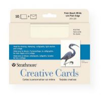 Strathmore 105-120 Palm Beach/Plain Edge Creative Cards 10-Pack 5 x 6.875; These larger size cards can be used to design a greeting for any occasion from birthdays, holidays, and invitations to general correspondence; Cards are 80 lb cover and measure 5" x 6d"; Matching envelopes are 80 lb text and measure 5.25" x 7.25"; Acid-free; Shipping Weight 0.4 lb; UPC 012017701016 (STRATHMORE105120 STRATHMORE-105120 STRATHMORE-105-120 STRATHMORE/105120 105120 ARTWORK) 