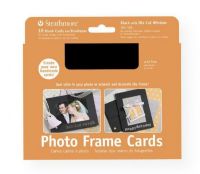 Strathmore 105-186 Photo Frame Cards 10-Pack Black; These tri-fold cards feature a cutout window which accommodates either a 3.5" x 5" or a 4" x 6" photo (38" X 4s" opening); Simply insert photo or artwork at the folded edge of the card and personalize the frame; Double-stick adhesive tabs are included to secure the insert; Cards are 80 lb cover, measure 5" x 6d"; UPC 012017701863 (STRATHMORE105186 STRATHMORE-105186 STRATHMORE-105-186 STRATHMORE/105186 105186 CRAFT PHOTOGRAPHY) 