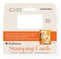 Strathmore 105-19 Stamping Cards 20-Pack; These exceptionally smooth, bright white cards are perfect for rubber stamp creations; Also great for calligraphy, stencils, mounting photos, pen and ink drawings!; Cards are 80 lb cover and envelopes are 80 lb text; Full size cards measure 5" x 6d" with matching envelopes at 5.25" x 7.25"; 80 lb; Acid-free; Shipping Weight 1.00 lb; UPC 012017702198 (STRATHMORE10519 STRATHMORE-10519 STRATHMORE-105-19 STRATHMORE/10519 10519 CRAFTS CARDS) 