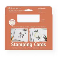 Strathmore 105-190 Stamping Cards 10-Pack Full-size; These exceptionally smooth, bright white cards are perfect for rubber stamp creations; Also great for calligraphy, stencils, mounting photos, pen and ink drawings!; Cards are 80 lb cover and envelopes are 80 lb text; Full size cards measure 5" x 6d" with matching envelopes at 5.25" x 7.25"; 80 lb; Acid-free; UPC 012017701191 (STRATHMORE105190 STRATHMORE-105190 STRATHMORE-105-190 STRATHMORE/105190 105190 CRAFTS CORRESPONDENCE) 