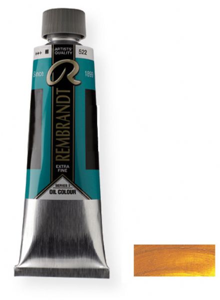 Royal Talens 1052422 Rembrandt Oil Colour, 40 ml Aureoline Color; These paints contain only the finest, most lightfast pigments and the purest quality linseed or safflower oil; Each color contains the highest concentration of pigment; EAN 8712079058593 (1052422 RT-1052422 RT1052422 RT1-052422 RT10524-22 OIL-1052422) 