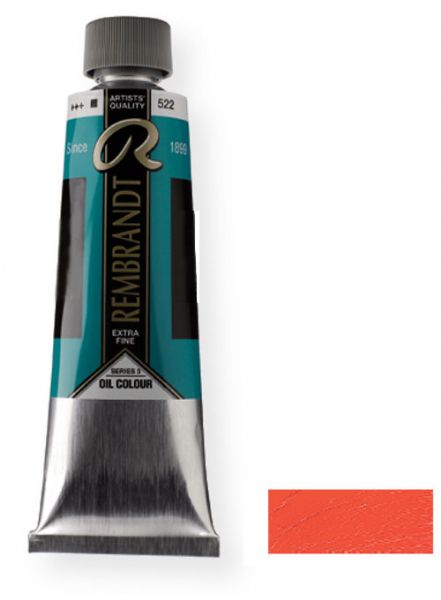 Royal Talens 1053032 Rembrandt Oil Colour, 40 ml Cadmium Red Light Color; These paints contain only the finest, most lightfast pigments and the purest quality linseed or safflower oil; Each color contains the highest concentration of pigment; EAN 8712079058746 (1053032 RT-1053032 RT1053032 RT1-053032 RT10530-32 OIL-1053032) 