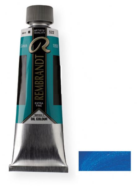 Royal Talens 1055132 Rembrandt Oil Colour, 40 ml Cobalt Blue Light Color; These paints contain only the finest, most lightfast pigments and the purest quality linseed or safflower oil; Each color contains the highest concentration of pigment; EAN 8712079059118 (1055132 RT-1055132 RT1055132 RT1-055132 RT10551-32 OIL-1055132) 