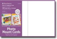 Strathmore 105-680 Photo Mount Cards, 100-Pack White; Mount photos, artwork, or pictures to the front of these beautifully embossed cards; Included in each package are double-stick tabs for adhering up to a 4" x 6" picture; Cards are 80 lb. cover, measure 5" x 6d", and feature an embossed border; Acid-free; UPC 012017706509 (STRATHMORE105680 STRATHMORE 105680 105 680 105-680) 