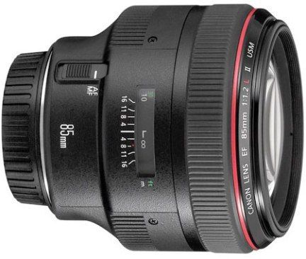Canon 1056B002 EF II Telephoto Lens, Telephoto lens system, 85 mm Focal Length, F/1.2 Lens Aperture, F/16 Minimum Aperture, 0.11 Magnification, 37.4 in Min Focus Range, Automatic and Manual Focus Adjustment, 28.5 degrees Max View Angle, 72 mm Filter Size, 8 Diaphragm Blades, Canon EF Mounting, UPC 013803064056 (1056 B002 1056-B002)