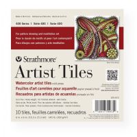 Strathmore 105-973 Watercolor Artist Tiles 6" x 6"; Cold press, heavyweight watercolor surface for pattern drawing and meditative art in wet media; 140 lb; (10) 6" x 6" tiles in a pad; Acid-free; ; Shipping Weight 0.25 lb; Shipping Dimensions 6.00 x 6.00 x 0.27 in; UPC 012017709739 (STRATHMORE105973 STRATHMORE-105973 STRATHMORE-105-973 STRATHMORE/105973 105973 ARTWORK) 