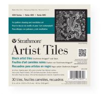 Strathmore 105-974 Artagain 6" x 6" Coal Black Artist Tiles; Coal black, medium drawing surface for pattern drawing and meditative art in dry media; 60 lb; (30) 6" x 6" tiles in a pad format; 30% post consumer fiber; Acid-free; Shipping Weight 0.35 lb; Shipping Dimensions 6.00 x 6.00 x 0.36 in; UPC 012017709746 (STRATHMORE105974 STRATHMORE-105974 ARTAGAIN-105-974 STRATHMORE/105974 105974 ARTWORK) 