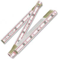 Lufkin 1066D Red End Folding Ruler, 6'; 1/10 and 1/100 of a foot, 1/16 of an inch graduations; Double graduations on both sides and both edges; Made of boxwood, 25 percent thicker than regular wood ruler; Black graduations with abrasive-resistant coating; Strong lock joints for accuracy; Brass-plated end caps and strike plates; Dimensions 8" x 3" x 2"; Weight 0.31 lbs; UPC 037103453761 (LUFKIN1066D LUFKIN 1066D 1066 D 1066-D) 