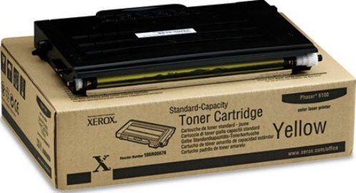 Xerox 106R00678 Toner Cartridge, Laser Print Technology, Yellow Print Color, 2000 Pages Print Yield, HP Compatible OEM Brand, HP Q5949X Compatible OEM Part Number, For use with Xerox Phaser Printers 6100, 6100DN, UPC 095205303834 (106R00678 106R-00678 106R 00678 XER106R00678) 