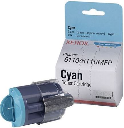 Xerox 106R01271 Cyan Toner Cartridge for use with Xerox Phaser 6110 and 6110MFP Printers, 1000 pages with 5% average coverage, New Genuine Original OEM Xerox Brand, UPC 095205428049 (106-R01271 106 R01271 106R-01271 106R 01271 106R1271) 