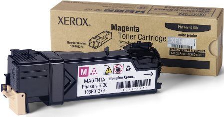 Xerox 106R01279 Magenta Toner Cartridge for use with Xerox Phaser 6130 Printer, Up to 1900 Pages at 5% coverage, New Genuine Original OEM Xerox Brand, UPC 095205735505 (106-R01279 106 R01279 106R-01279 106R 01279 106R1279)