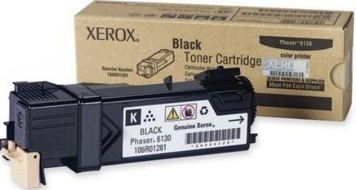 Xerox 106R01281 Black Toner Cartridge, Laser Print Technology, Black Print Color, 2500 Pages Typical Print Yield, For use with Xerox Phaser Printers 6130, 6130N, UPC 095205735529 (106R01281 106R-01281 106R 01281)