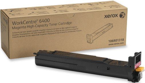Xerox 106R01318 High Capacity Toner Cartridge, Laser Print Technology, Yellow Print Color, High Yield Type, 16500 Page Typical Print Yield, For use with Xerox WorkCentre 6400 Printer, UPC 095205739992 (106R01318 106R-01318 106R 01318)