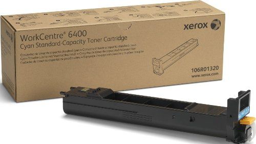 Xerox 106R01320 Standard Capacity Toner Cartridge, Laser Print Technology, Cyan Print Color, 8,000 pages Typical Print Yield, For use with Xerox WorkCentre 6400 Printer, UPC 095205739954  (106R01320 106R-01320 106R 01320) 