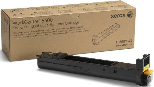 Xerox 106R01322 Standard Capacity Toner Cartridge, Laser Print Technology, Yellow Print Color, 8,000 pages Typical Print Yield, For use with Xerox WorkCentre 6400 Printer (106R01322 106R-01322 106R 01322)
