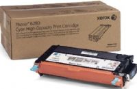 Xerox 106R01392 Cyan High Capacity Print Cartridge for use with Xerox Phaser 6280 Printer, Up to 5900 Pages at 5% coverage, New Genuine Original OEM Xerox Brand, UPC 095205747263 (106-R01392 106 R01392 106R-01392 106R 01392 106R1392) 