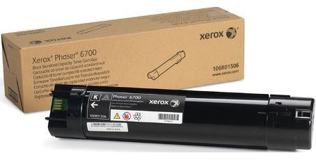 Xerox 106R01506 Black Standard Capacity Print Cartridge for use with Xerox Phaser 6700 Color Printer, Up to 7100 Pages at 5% coverage, New Genuine Original OEM Xerox Brand, UPC 095205760897 (106-R01506 106 R01506 106R-01506 106R 01506 106R1506)