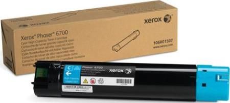 Xerox 106R01507 High Capacity Cyan Toner Cartridge For use with Phaser 6700 Color Printer, Approximate yield 12000 average standard pages, New Genuine Original OEM Xerox Brand, UPC 095205760903 (106-R01507 106 R01507 106R-01507 106R 01507 106R1507) 