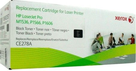 Xerox 106R02157 Replacement Black Toner Cartridge Equivalent to CE278A for use with HP Hewlett Packard LaserJet P1606, M1536 and P1566 Printers; 2100 Page Yield Capacity, New Genuine Original OEM Xerox Brand, UPC 095205857641 (106-R02157 106 R02157 106R-02157 106R 02157 106R2157) 