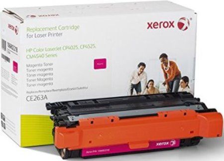 Xerox 106R02218 Replacement Magenta Toner Cartridge Equivalent to CE263A for use with HP Hewlett Packard LaserJet CM4540 MFP, CP4025 and CP4525 Series Printers; Up to 11000 Page Yield Capacity, New Genuine Original OEM Xerox Brand, UPC 095205858921 (106-R02218 106 R02218 106R-02218 106R 02218 106R2218) 