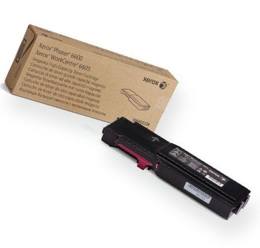 Xerox 106R02226 High Capacity Toner for Phaser, Laser Print Technology, Magenta Print Color, High Yield Type, 6000 Page Page-Yield, For use with Xerox Phaser 6600 Printer and Xerox WorkCentre 6605 Printer, UPC 095205963885 (106R02226 106R02226 106R02226) 