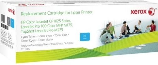 Xerox 106R02258 Toner Cartridge, Laser Print Technology, Cyan Print Color, 1000 Pages Typical Print Yield, HP Compatible Brand, CE311A Compatible Part Number, For use withHP Color LaserJet CP1025, UPC 095205859904 (106R02258 106R-02258 106R 02258 XER106R02258)