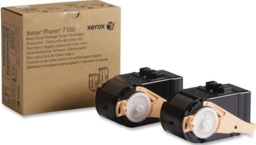 Xerox 106R02605 Toner Cartridge, Laser Print Technology, Black Print Color, 10000 Page Typical Print Yield, For use with Xerox Phaser 7100DN, 7100N, Dual Pack, UPC 095205965322 (106R02605 106R-02605 106R 02605)
