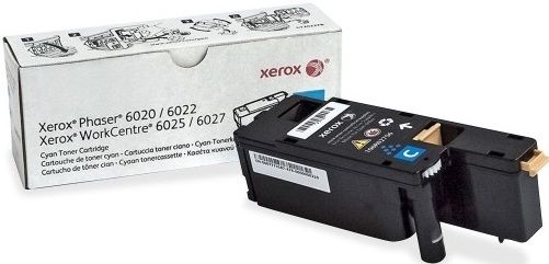 Xerox 106R02756 Cyan Toner, Laser Print Technology, Cyan Print Color, 1000 Page Typical Print Yield, For use with Xerox WorkCentrer Printers 6027, 6022, 6020, 6025, UPC 095205862775 (106R02756 106R-02756 106R 02756)