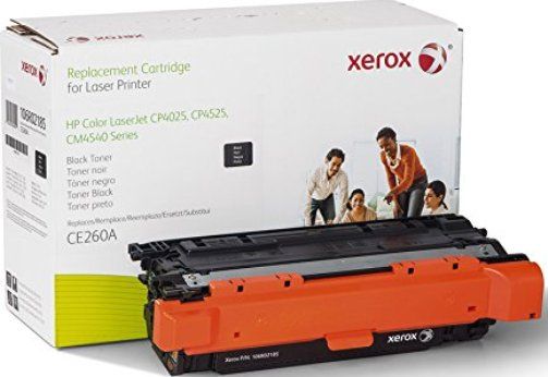 Xerox 106R2185 Toner Cartridge, Laser Print Technology, Black Print Color, 8500 Pages Typical Print Yield, HP Compatible OEM Brand, CE260A Compatible OEM Part Number, For use with HP Color LaserJet Printers CM4540, CM4540F, CP4025DN, CP4025N, CP4525DN, CP4525N, CP4525XH, UPC 012302194172 (106R2185 106R-2185 106R 2185 XER106R2185)
