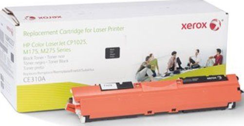 Xerox 106R2257 Toner Cartridge, Laser Print Technology, Black Print Color, 1200 Page Typical Print Yield, HP Compatible to OEM Brand, CE310A Compatible to OEM Part Number, For use with HP Hewlett Packard Color LaserJet CP1025nw, LaserJet Pro CP1025, LaserJet Pro CP1025NW, LaserJet Pro 100 Color MFP M175nw, LaserJet Pro 200 Color MFP M275, TopShot LaserJet Pro M275 MFP Printers, UPC 095205859898 (106R2257 106R-2257 106R 2257 XER106R2257)