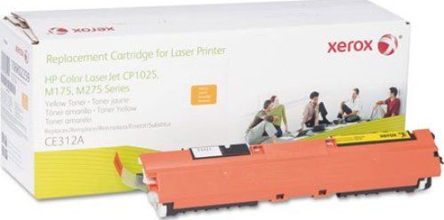 Xerox 106R2259 Toner Cartridge, Laser Print Technology, Yellow Print Color, 1000 Page Typical Print Yield, HP Compatible to OEM Brand, CE311A Compatible to OEM Part Number, For use with HP Hewlett Packard Color LaserJet CP1025nw, LaserJet Pro CP1025, LaserJet Pro CP1025NW, LaserJet Pro 100 Color MFP M175nw, LaserJet Pro 200 Color MFP M275, TopShot LaserJet Pro M275 MFP Printers, UPC 095205859911 (106R2259 106R-2259 106R 2259 XER106R2259)