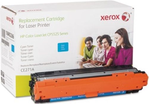 Xerox 106R2266 Toner Cartridge - Replacement For CE271A, Laser Print Technology, Cyan Print Color, 15000 Page Typical Print Yield, Compatible to OEM HP Brand, For use with HP Color Laserjet CP5525 Series Printers, UPC 095205859966 (106R2266 106R-2266 106R 2266)
