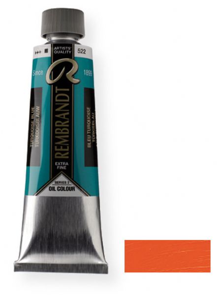 Royal Talens 1073112 Rembrandt Oil Colour, 150 ml Vermilion Color; These paints contain only the finest, most lightfast pigments and the purest quality linseed or safflower oil; Each color contains the highest concentration of pigment; EAN 8712079059743 (1073112 RT-1073112 RT1073112 RT1-073112 RT10731-12 OIL-1073112) 