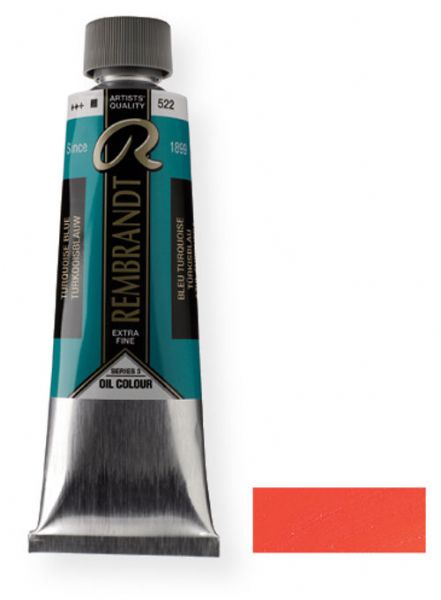 Royal Talens 1073702 Rembrandt Oil Colour, 150 ml Permanent Red Light Color; These paints contain only the finest, most lightfast pigments and the purest quality linseed or safflower oil; Each color contains the highest concentration of pigment; EAN 8712079059774 (1073702 RT-1073702 RT1073702 RT1-073702 RT10737-02 OIL-1073702) 