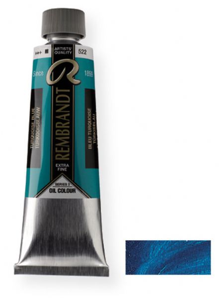Royal Talens 1075762 Rembrandt Oil Colour, 150 ml Phthalo Blue Green Color; These paints contain only the finest, most lightfast pigments and the purest quality linseed or safflower oil; Each color contains the highest concentration of pigment; EAN 8712079059873 (1075762 RT-1075762 RT1075762 RT1-075762 RT10757-62 OIL-1075762)