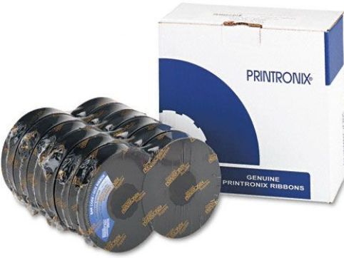 Printronix 107675-008 Black Print ribbon For use with Printronix Printers DP1000, DP1200, DP600, DP750, P5005, P5005A, P5005B, P5008, P5009, P5010, P5205, P5205A, P5205B, P5208, P5209, P5210, P5212, P5214, P5215 and ProLine Series 5 Printers, New Genuine Original OEM Printronix, UPC 890721000041 (107675-008 107675 008 107675008)