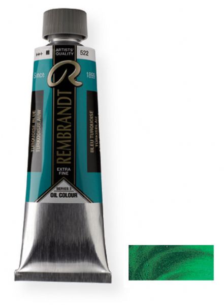 Royal Talens 1076802 Rembrandt Oil Colour, 150 ml Phthalo Green Blue Color; These paints contain only the finest, most lightfast pigments and the purest quality linseed or safflower oil; Each color contains the highest concentration of pigment; EAN 8712079059934 (1076802 RT-1076802 RT1076802 RT1-076802 RT10768-02 OIL-1076802) 
