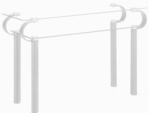 Zuo Modern 107701 Cooper Console Table in White, Contemporary / Modern / Glass Top Style, Glass / Leatherette Product Material, Rectangular Shape, Cooper Product Collection, 47