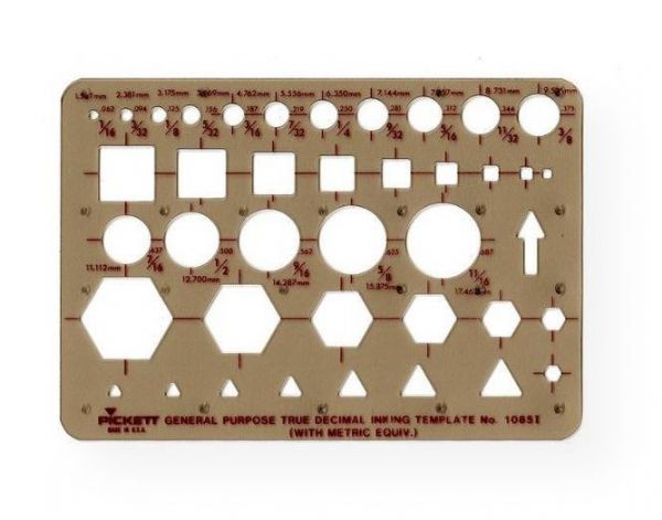 Pickett 1085I Pocket Template; Contains 1/32