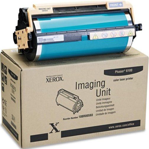 Xerox 108R00593 Imaging Unit For use with Phaser 6100 Printer, 50000 pages black/12500 pages color, New Genuine Original OEM Xerox Brand, UPC 095205304312 (108-R00593 108 R00593 108R-00593 108R 00593)