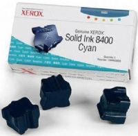 Xerox 108R00605 Genuine Xerox Solid Ink 8400 Cyan (Three Sticks) For use with Phaser 8400 Printer, Up to 3400 pages at 5% coverage, New Genuine Original OEM Xerox Brand, UPC 095205024326 (108-R00605 108 R00605 108R-00605 108R 00605) 
